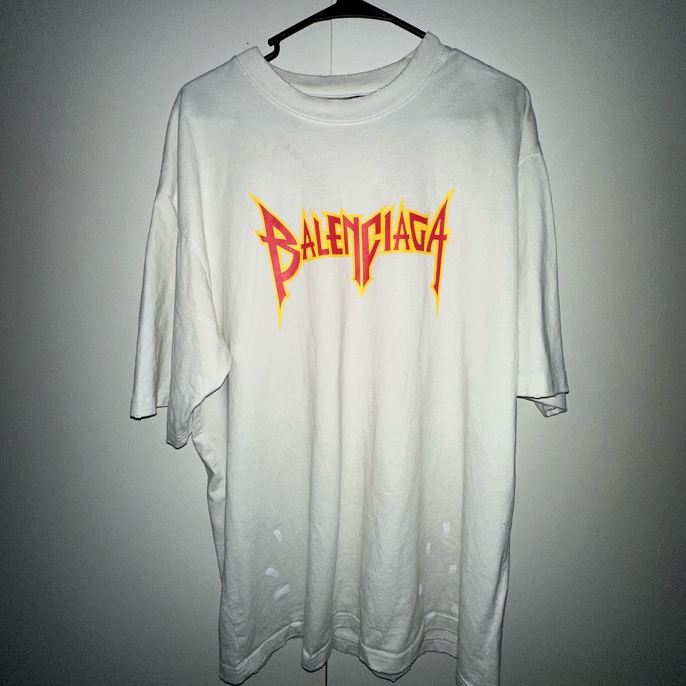 balenciaga metal logo tee